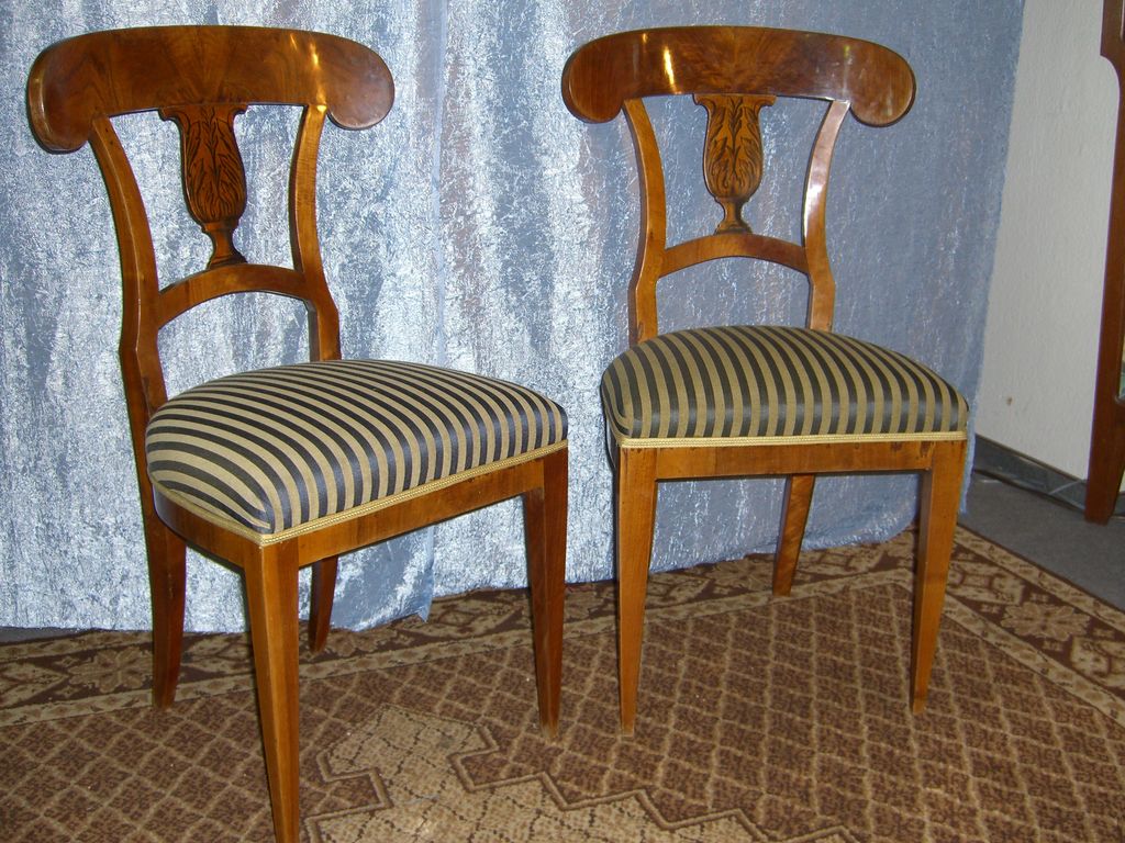1 Paar Biedermeier Stühle