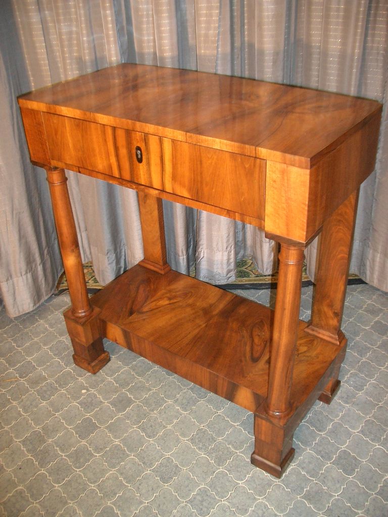 Biedermeier Nussbaum Konsole